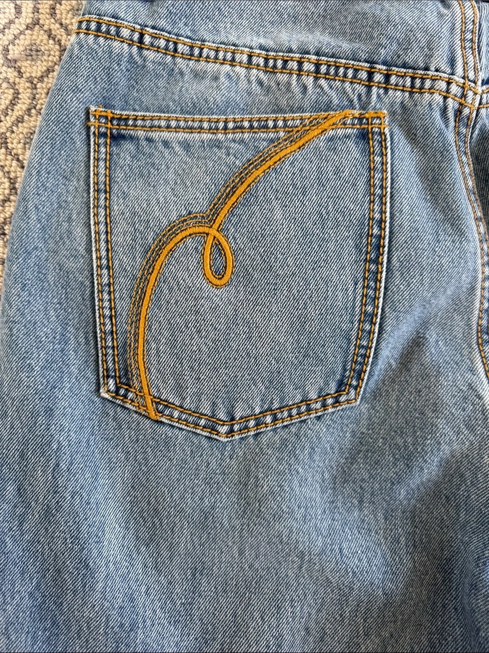 Tory Burch Straight-Leg Women's Jeans in Medium Blue Denim